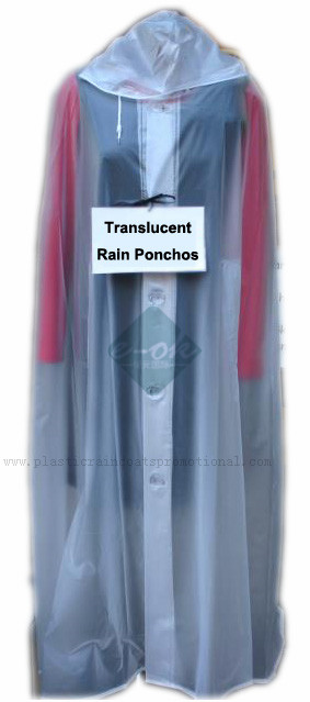 translucent rain ponchos-vinyl rain cape